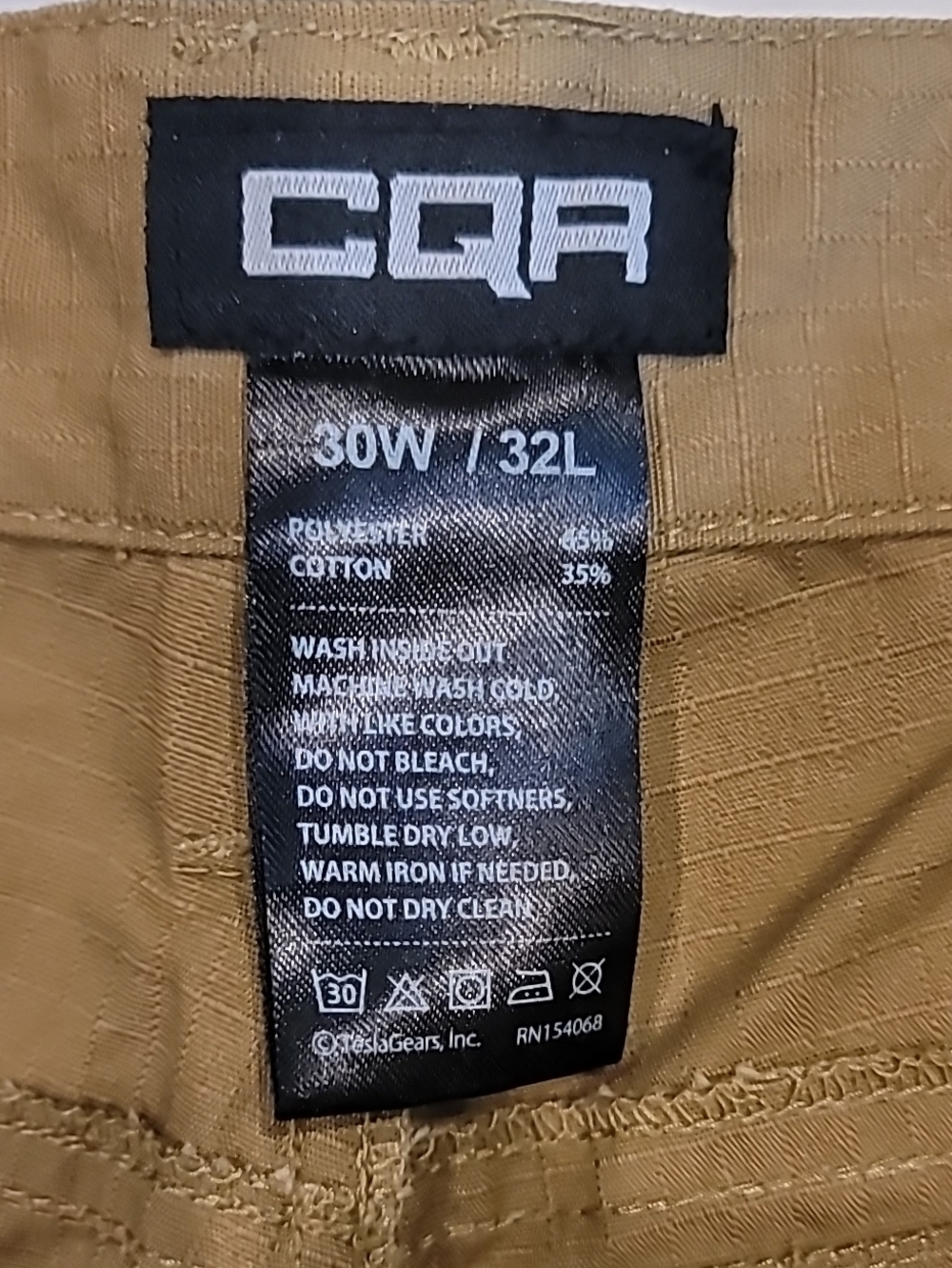 CQR Tan Cargo Ripstop Utility Pants 30W 32L - Picture 8 of 16